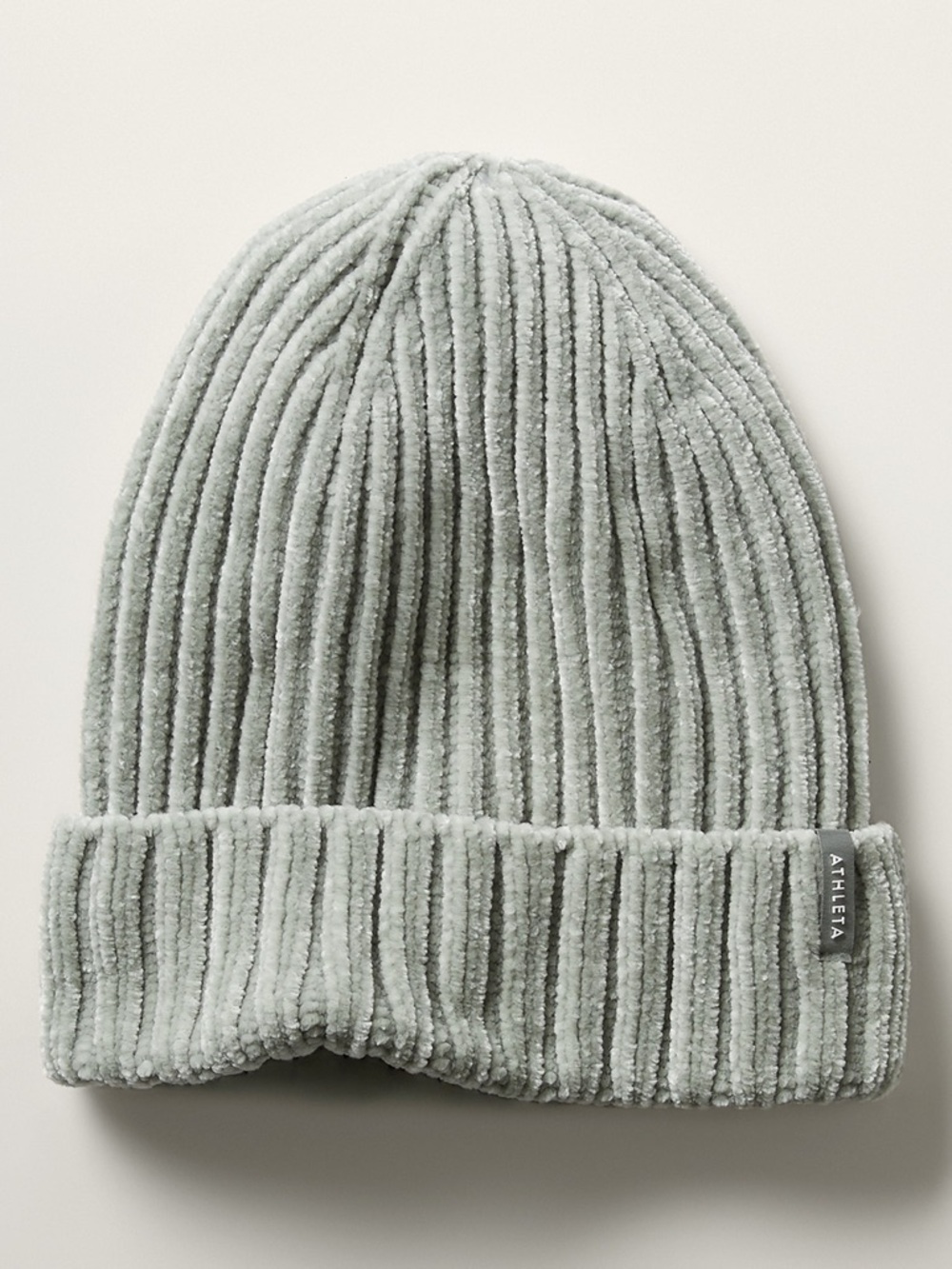 Athleta Ribbed Chenille Cuff Beanie - Light Gray